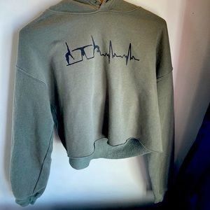 One of a Kind GymnastHeartbeat Cropped Hoodie XS